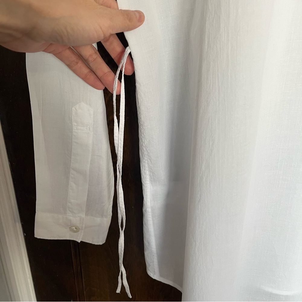 ANN DEMEULEMEESTER Bondage Tie Shirt white Cotton Size 38